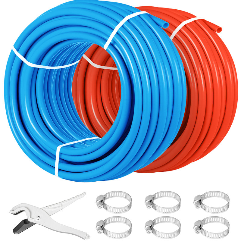 VEVOR 1/2" 2X300ft PEX Tubing NonBarrier 160 Psi PEX Pipe Radiant